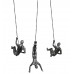 Hanging Men With Chain Wall Art Grey
